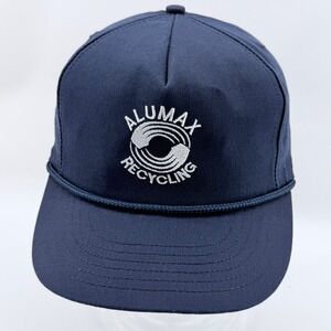 Vintage Alumax Recycling Snapback Hat Navy Blue Rope Cap Made in USA Paramount